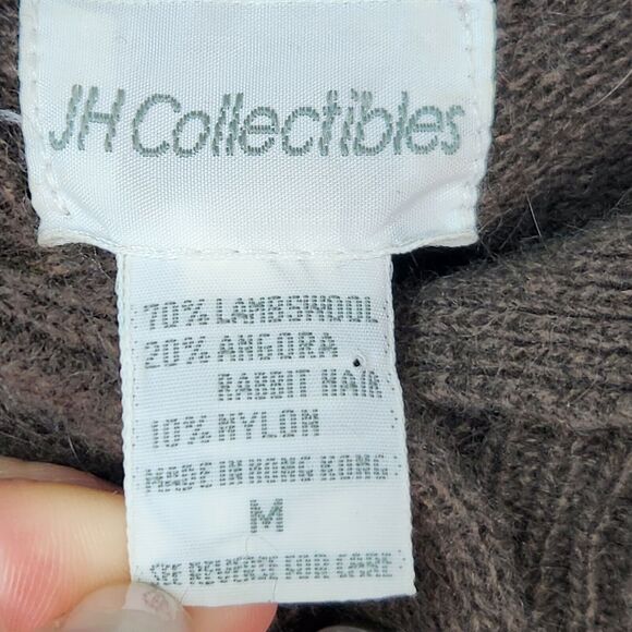 Eclectic Sweater Mens M Lambs Wool Blend Grandpa Style Preppy Career Wear Oxford - Picture 8 of 10